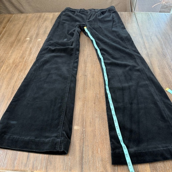 7 For All Mankind High Rise Flare Leg Jeans 70s Black Velvet - Picture 8 of 11